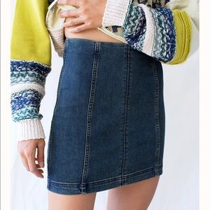 Free People denim skirt
